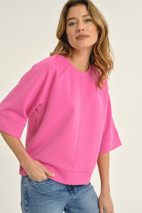 GreenPoint, Bluza lejera cu maneci evazate, Fucsia
