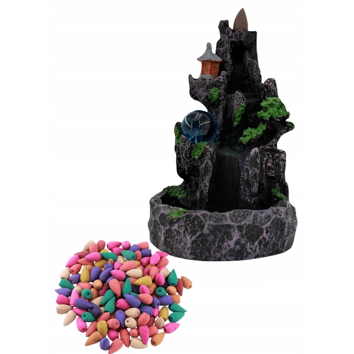 Керамична каскада, 230 конуса тамян, декоративна, за ароматерапия