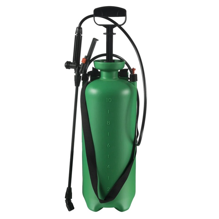 Pompa de stropit manuala, vermorel, Hobby, plastic, verde, 10 litri