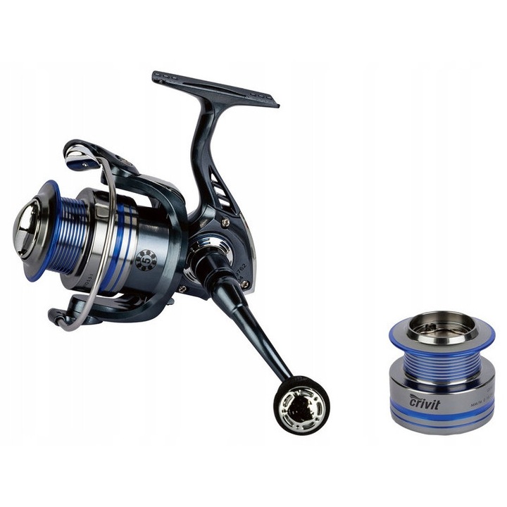 Спининг макари Crivit 2000, 5 лагера, тясно тяло, тегло 320гр
