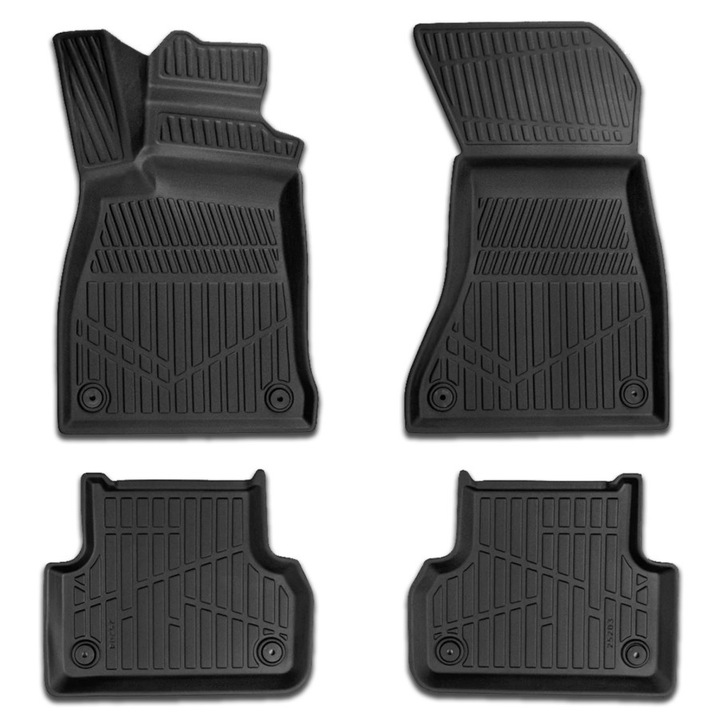 Set covorase auto cauciuc Audi A4 B9 2016->, forma tavita 3D