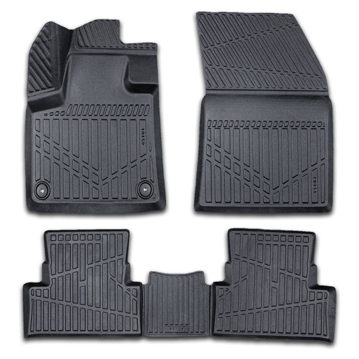 Set covorase auto cauciuc Peugeot 3008 2016-2023, forma tavita 3D