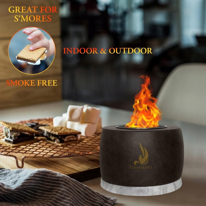 Biokominek Fiammina, 12,5x9,5x9,5cm, beton, pentru interior si exterior