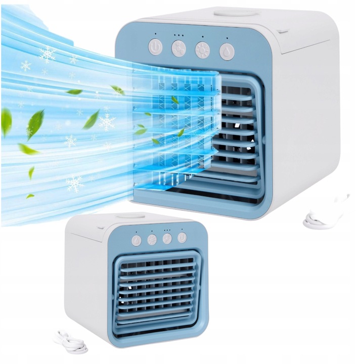 3 az 1-ben klímaberendezés, párásító, LED, kompakt, fehér