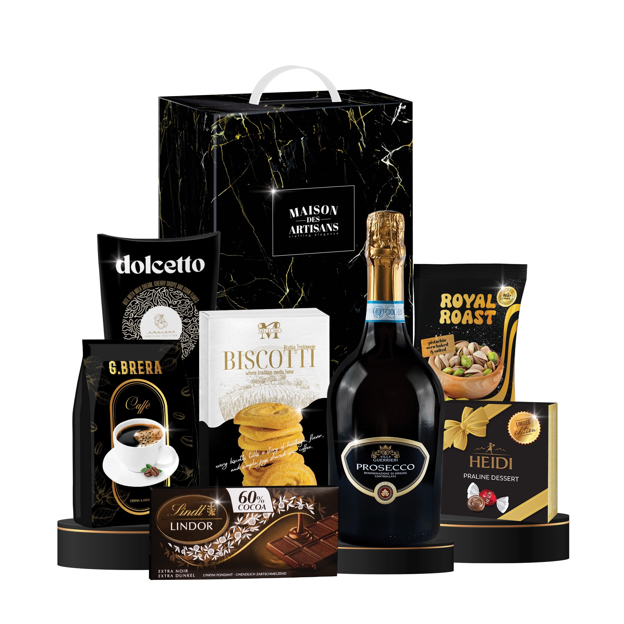 Pachet cadou Eleganza - Gift Idea, cu vin rose demisec Sèvoli