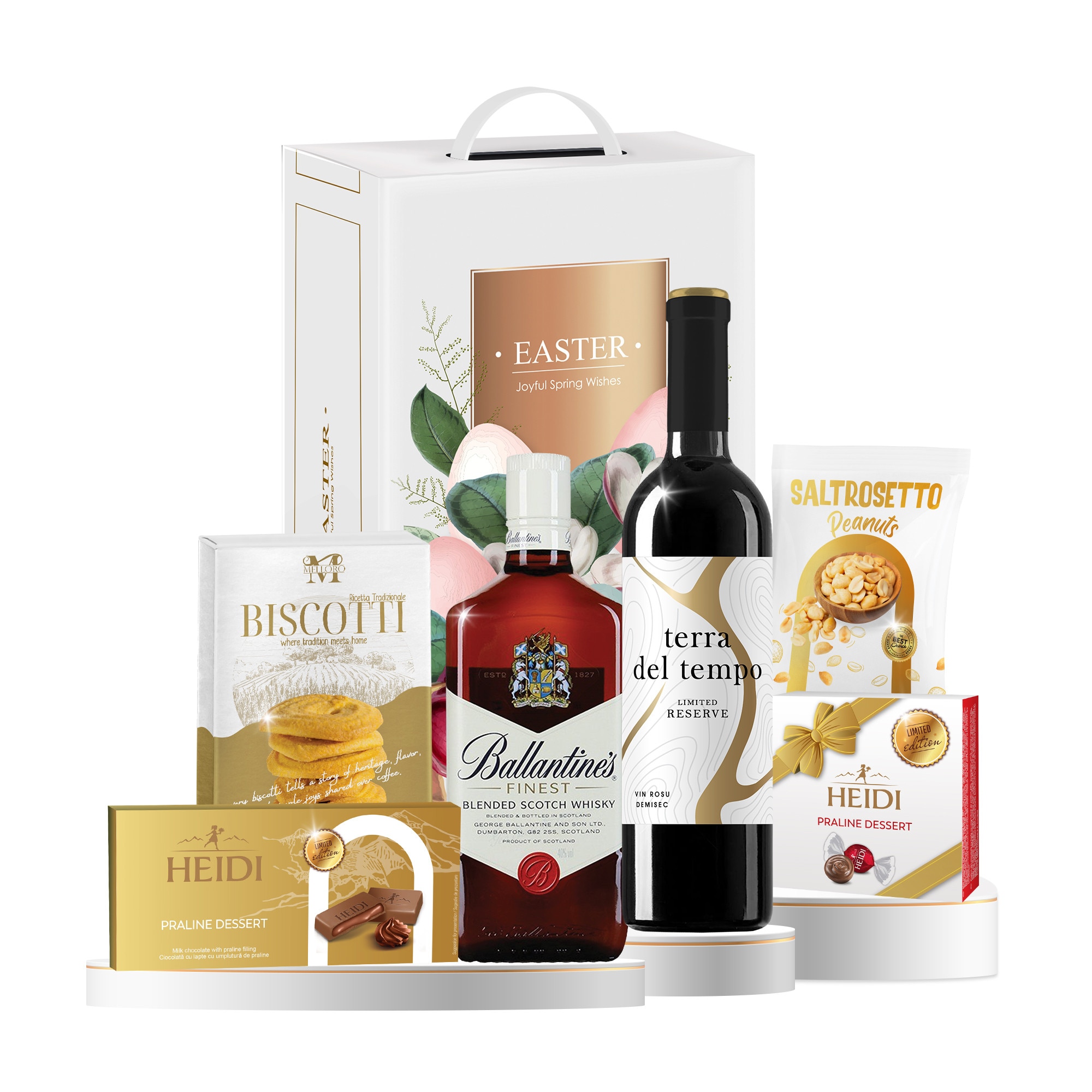 Pachet Delizia - Gift Idea, cu vin rosu demisec Porta Sasso, cafea