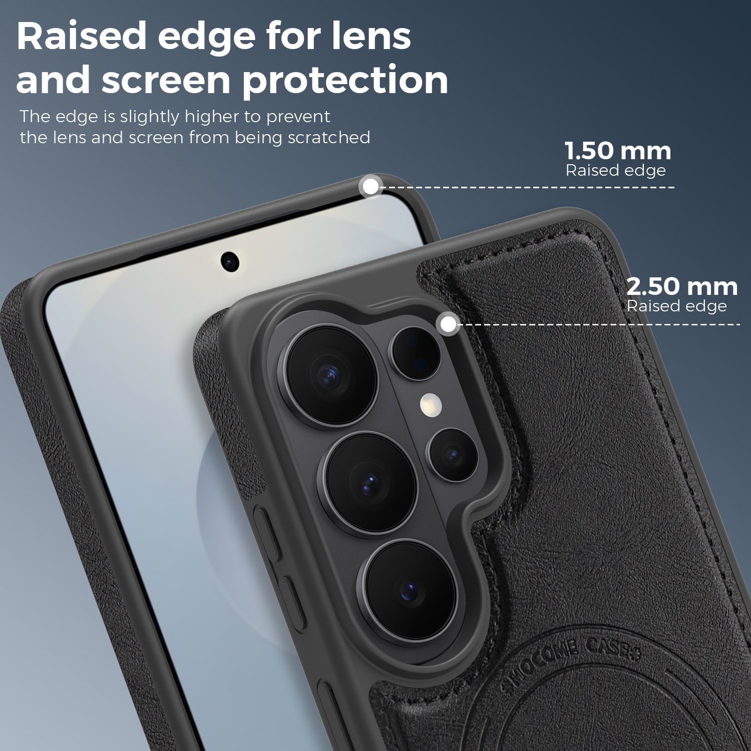 Husa pentru Samsung Galaxy S26 Ultra, MagSafe, Protectie Camera, Piele Ecologica Premium, Rezistenta la Socuri, Design Business, Negru