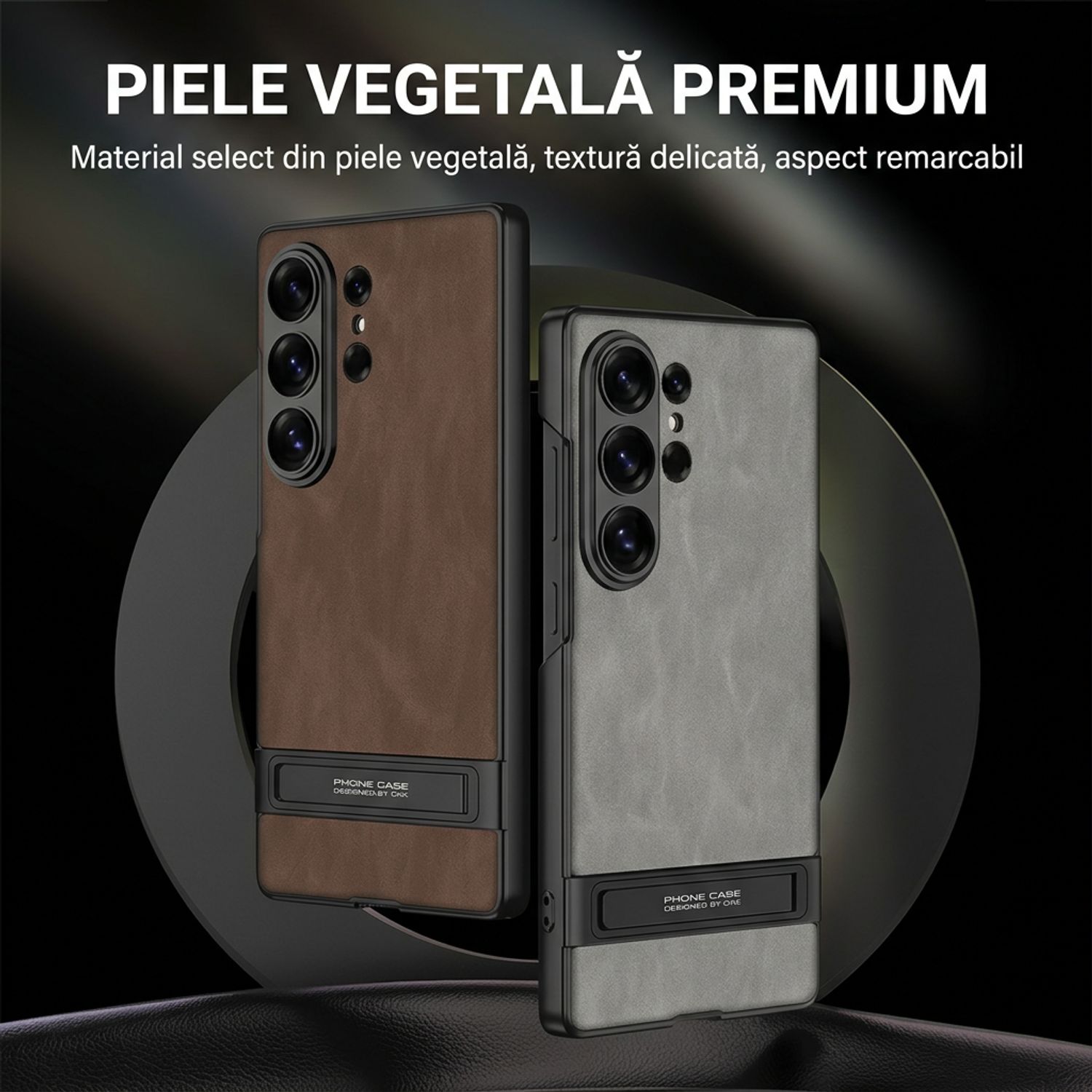 Husa pentru Samsung Galaxy S26 Ultra cu MagSafe, Suport Invizibil Reglabil, Piele Premium, Protectie Camera si Anti Soc, Slim, Negru