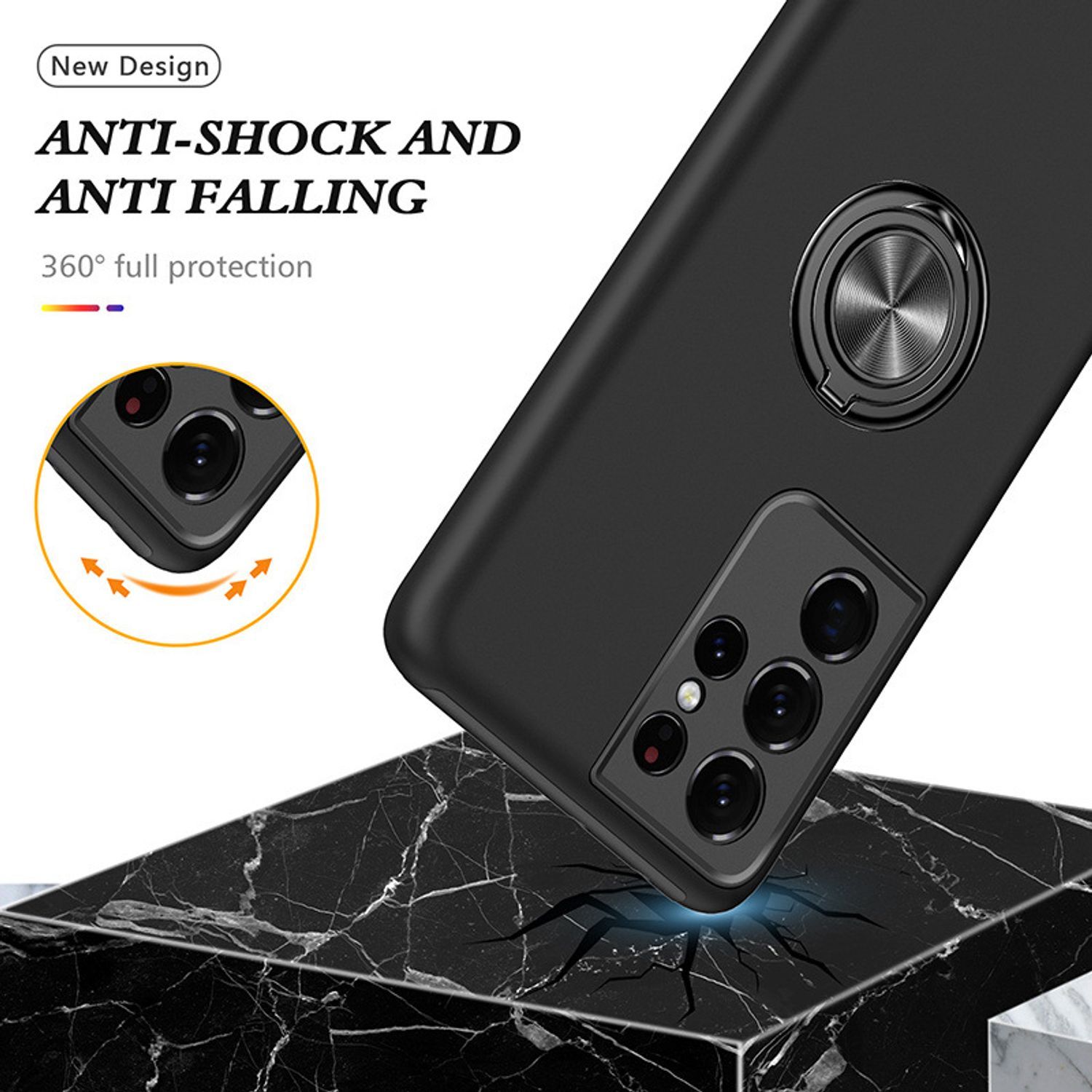 Husa pentru Samsung S26 Ultra, MagSafe, si Suport Integrat Tip Kickstand Protectie Antisoc Rezistenta la Impact, Negru