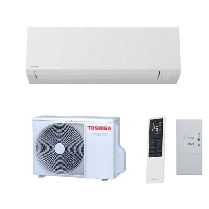 Aparat de aer conditionat Toshiba Edge White 13000 BTU/h, A+++, Ultra Pure Filter, Low Noise, 8°C Mode, Wi-Fi Ready, Self-cleaning + Modul Wi-Fi