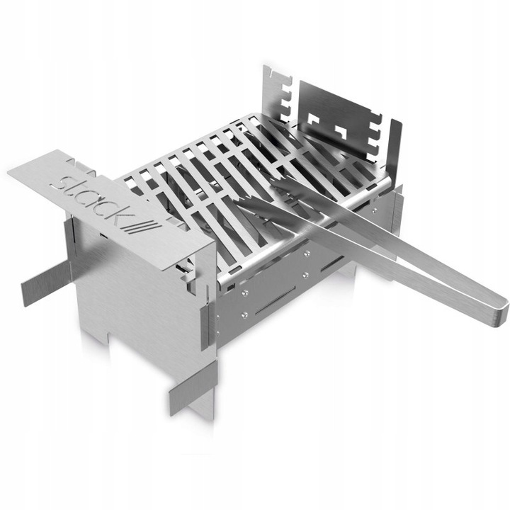 Преносим грил 2 в 1 Stack, със система за бързо загряване, размери 36,5x22,5x23см, включени аксесоари, за 2-5 човека