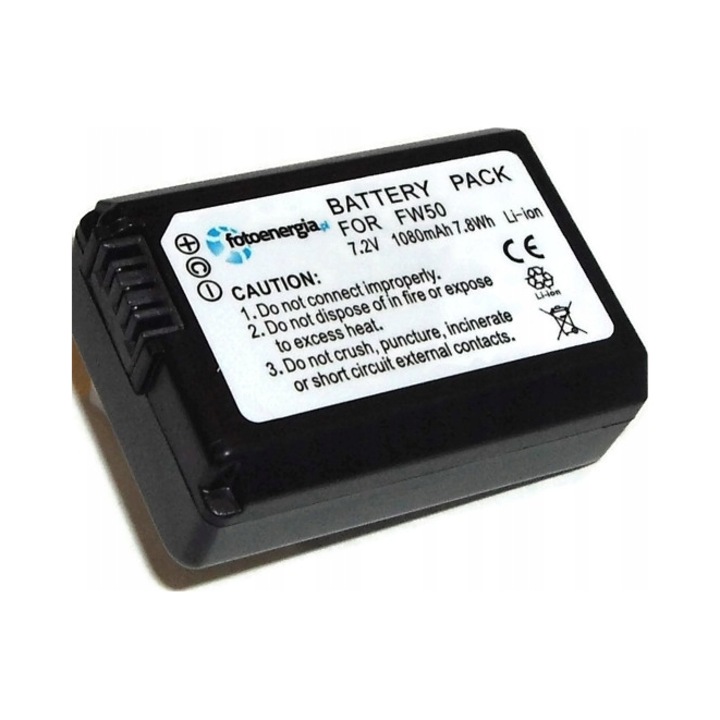 Acumulator Fotoenergia NP-FW50 1080 mAh pentru aparate foto Sony, 7,2 V, Li-Ion