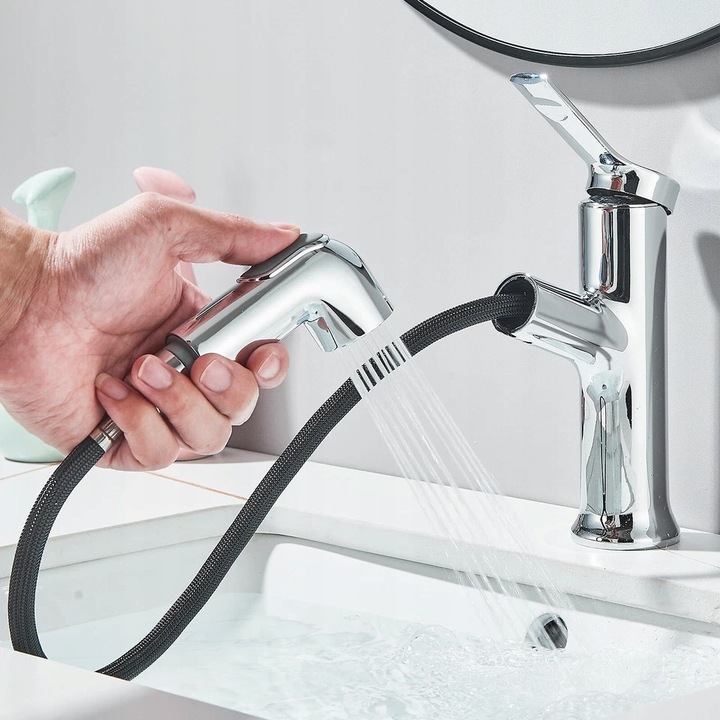 Gyorsan szerelhető szaniter csaptelep, sárgaréz, krómozott felület, 2 vízsugár, 33-35 mm