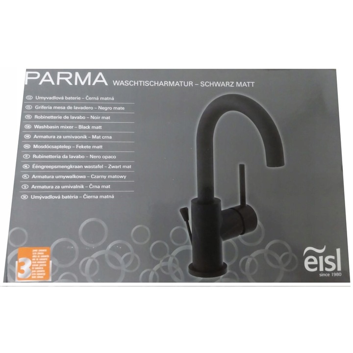 Napoli Parma mosdó csaptelep, ezüst