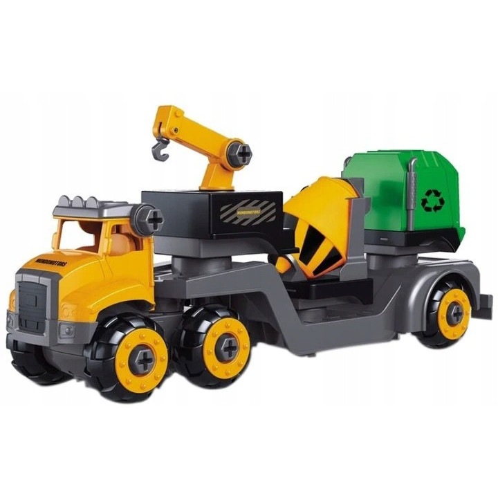 4 az 1-ben építőjáték készlet, teherautó, 30 elem, többszínű, 40 cm