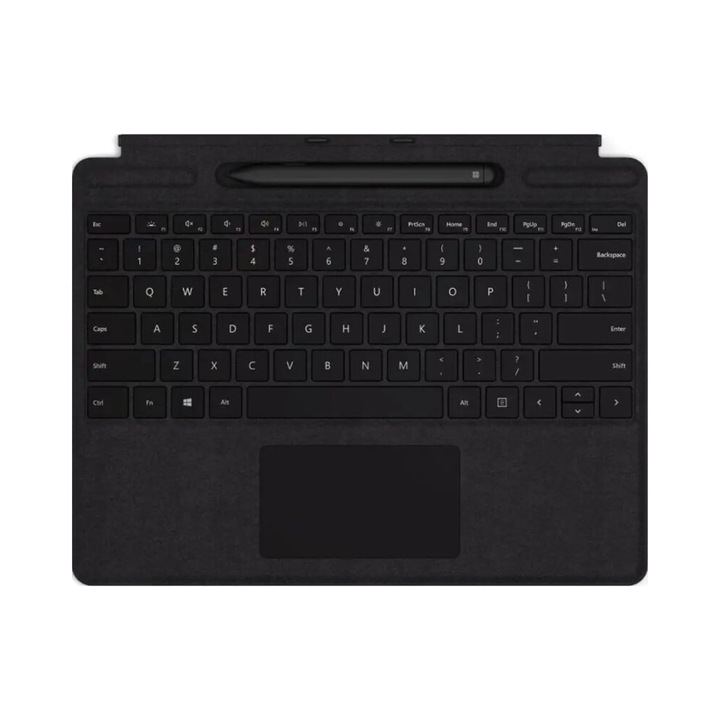 Tastatura Microsoft Surface Pro 9 Signature Keyboard + Slim Pen, neagra, alcantara, compatibila cu Surface Pro 9/8/X