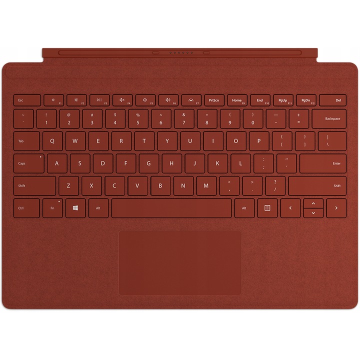 Tastatura Microsoft Type Cover rosie pentru Surface Pro, membrana, iluminare, 295x217x50mm