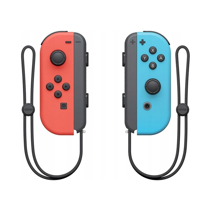 Controlere Joy-Con Nintendo, set Neon Red / Neon Blue, cu senzori de miscare, vibreaza HD