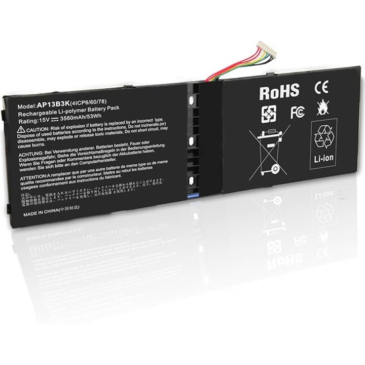 Baterie laptop ARyee AP13B3K 3560 mAh 15V, set cu 3 surubelnite