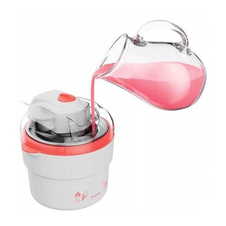 Машина за сладолед Silvercrest, 1,65л, 12W, червена, 20x16x12,5см