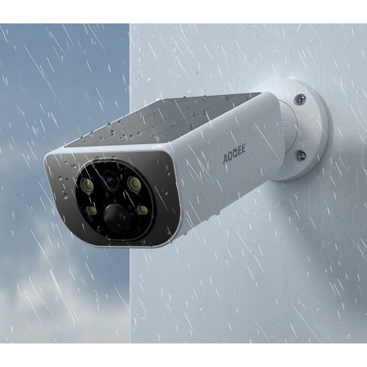 Aoqee S1 napelemes kamera szett, 2 db, 2K, színes éjjellátó, WiFi, időjárásálló