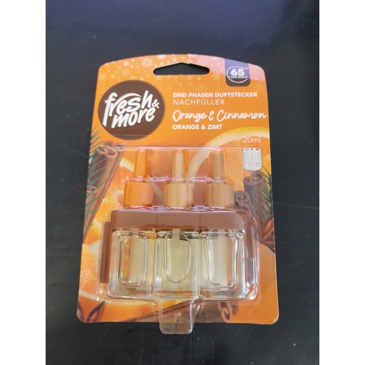 Fresh More szobaillatosító szett, narancs és fahéj illat, 20ml, 3 darab
