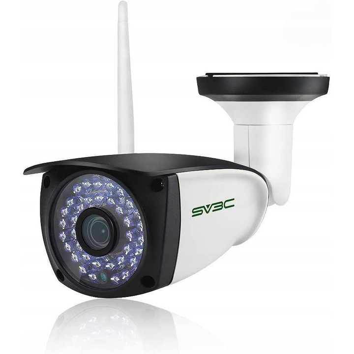 Безжична камера за наблюдение SV-B06W, 1920x1080P, бяла, 22x10x10.5см, пълен комплект