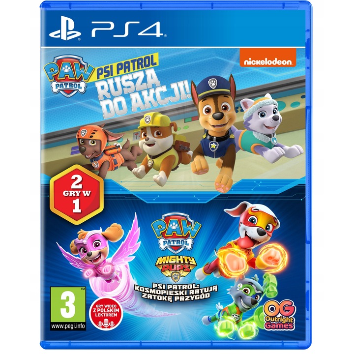 Psi Patrol: Rusza la Actiune! Set 2 in 1, PlayStation 4, multiplayer, 16 misiuni, limba romana