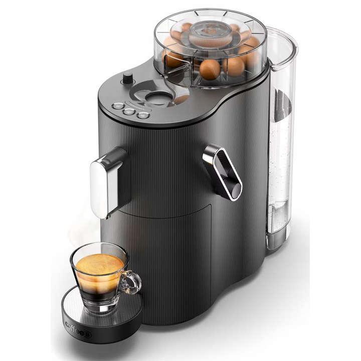 Espressor Krups XP444C, 15 bari, 1400W, argintiu, 33x17x38cm