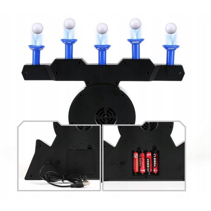 Set de joaca cu pistoale, tinta electronica, 2 pistoale colorate, 10 bile din spuma, 10 tinte, dimensiuni pistoale 16x10,5x3,5cm, dimensiuni tinta 31,5x29x7cm