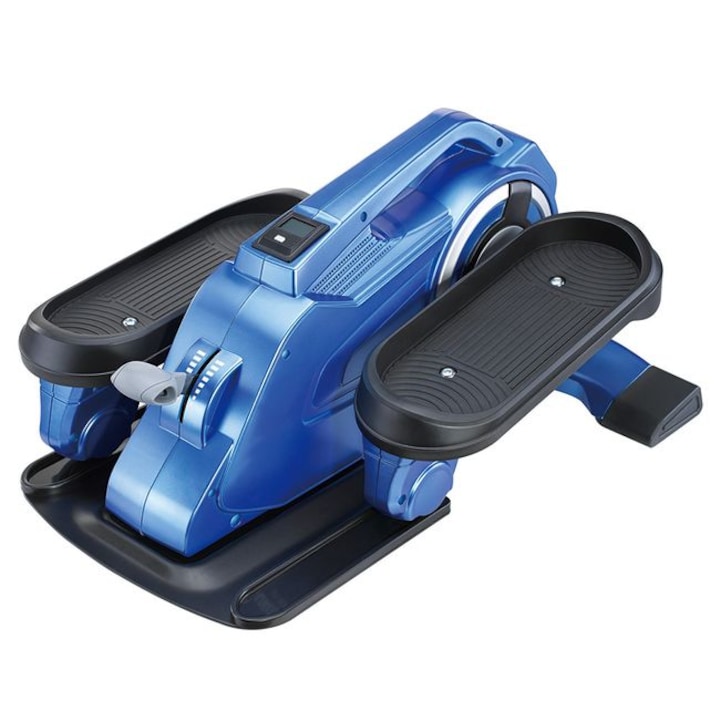 Mini stepper eliptic Aktivshop, compact, pentru antrenament acasa, 5kg, antiderapant, sub birou