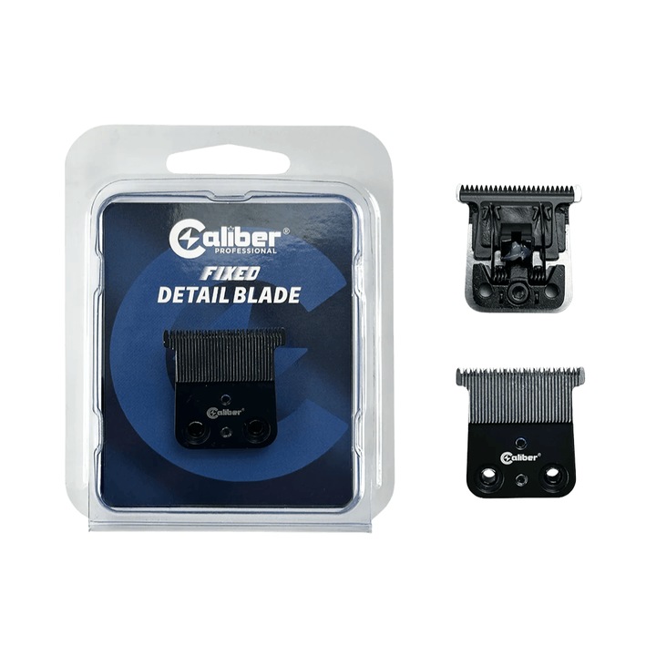 Set de 5 ostri fixe Caliber Detail DLC, rezistente la coroziune, pentru tuns, 5x5cm