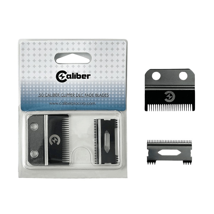 Aparate de tuns Caliber, set de lame 50CAL DLC, otel japonez, rezistente la coroziune, multicolor