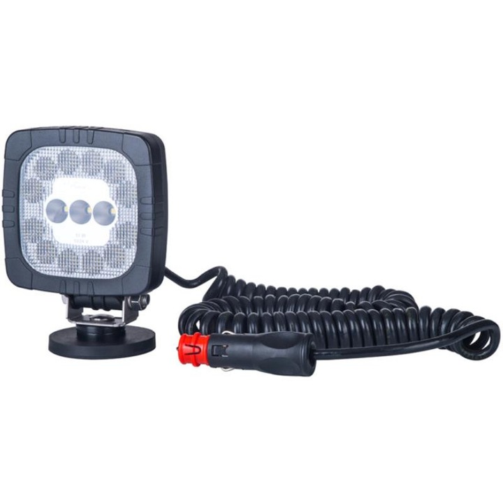 Lampa de lucru LED cu magnet si priza pentru bricheta, 12/24V, alb, Lamiro