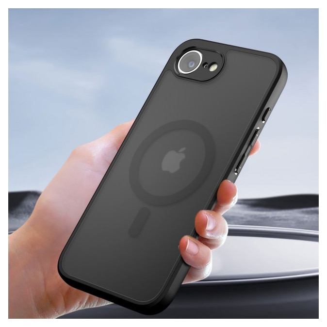 Husa Upzz® Pure Frosted Compatibila Cu iPhone 17e, Functie Magsafe, Design Premium, Rezistenta, Negru