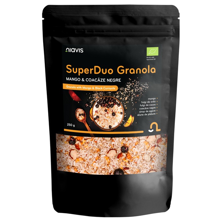 SuperDuo Granola cu Mango si Coacaze Negre Ecologica BIO 250g NIAVIS