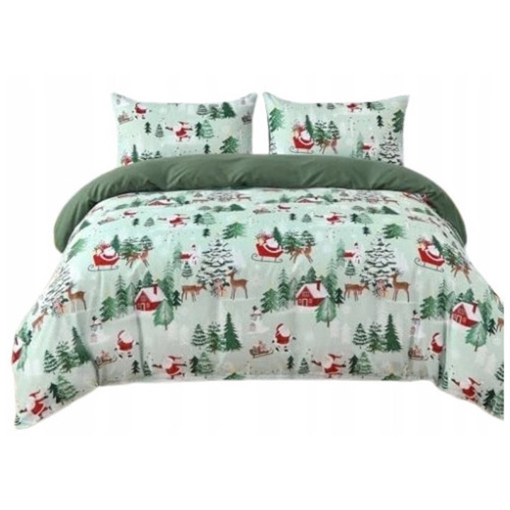 Ágynemű, 2 részes, mikroszálas, ünnepi mintás, 200x200cm