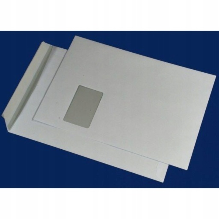 Set 250 plicuri C4 cu fereastra, alb, dimensiuni variate