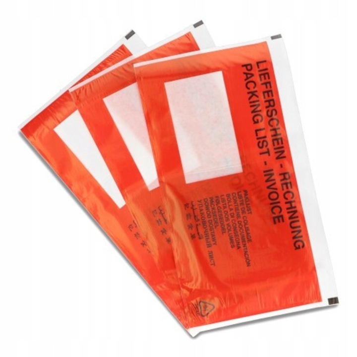 Koperti kurierskie DL transparente rosii set 1000, 240x115mm