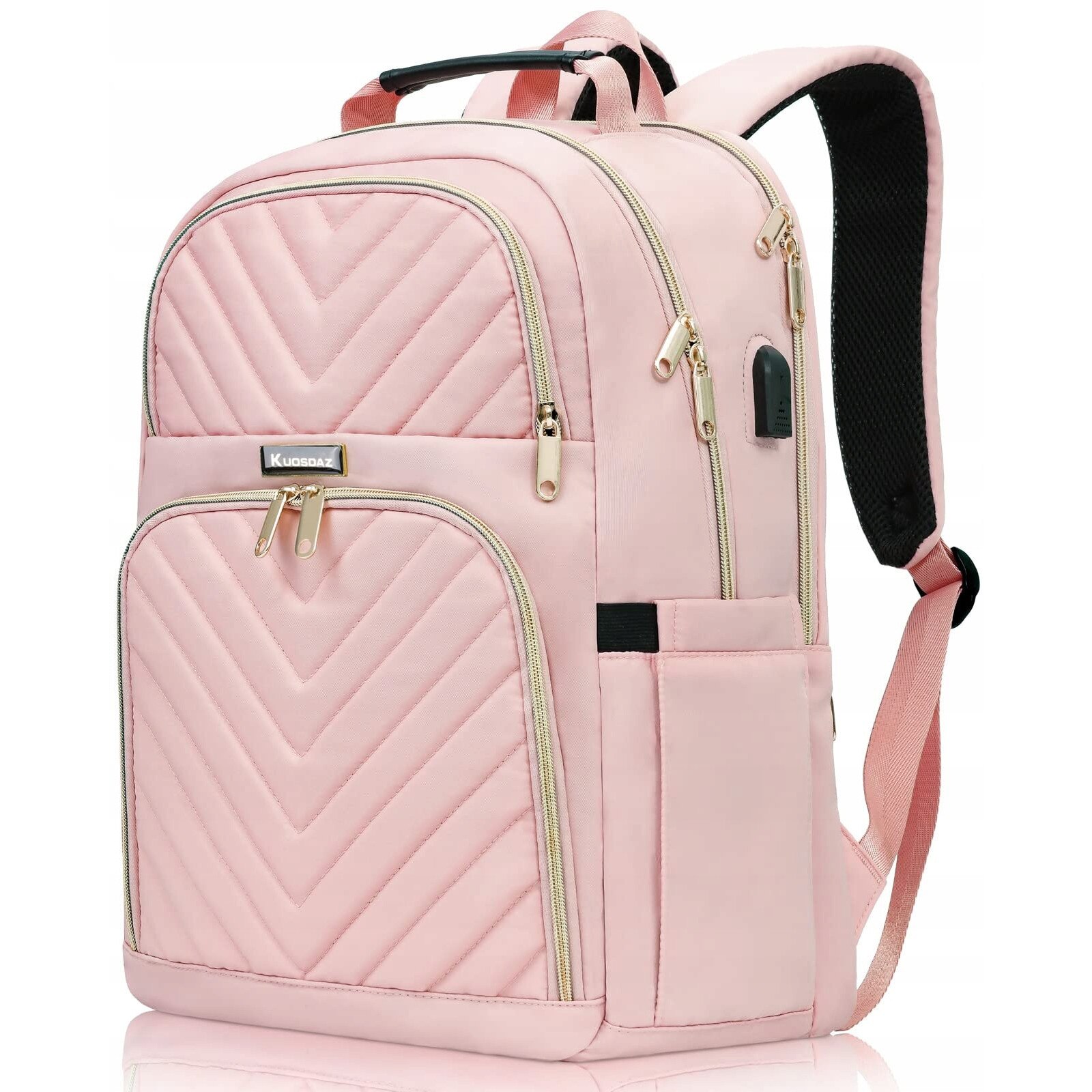 Rucsac laptop 15,6", roz, 30L, impermeabil, 43x30x18cm
