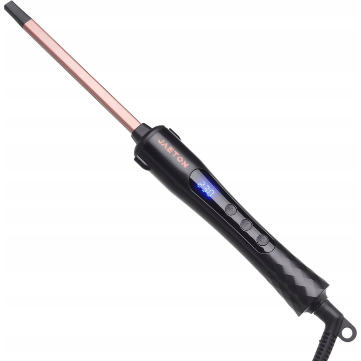 Керамична преса за коса JAETON 9 мм, 100-230C, черна, с въртящ се кабел 2м
