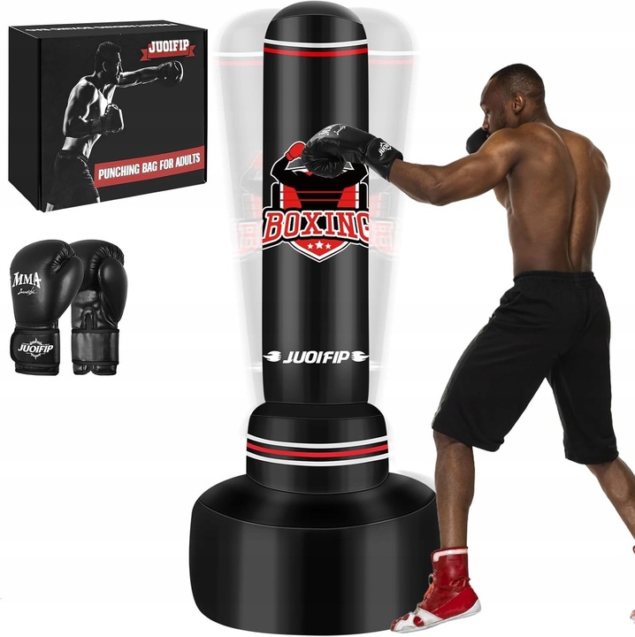 Sac de box gonflabil 180 cm, stabilitate mare, material ecologic, multicolor