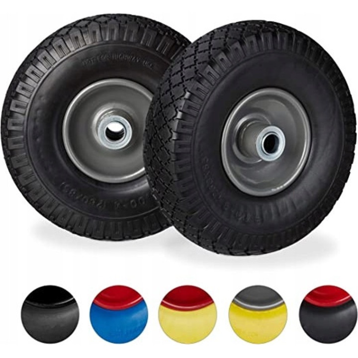 Roti pentru carucior, 3.00-4", diametru exterior 250mm, diametru interior 20mm, set