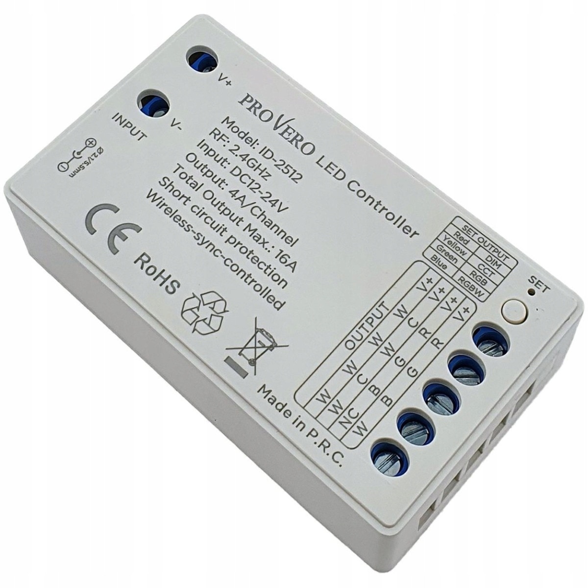 Provero Controler LED RGBW 4x4A ProVero, 12-24V, dimabil, 70x40x20mm - eMAG.ro