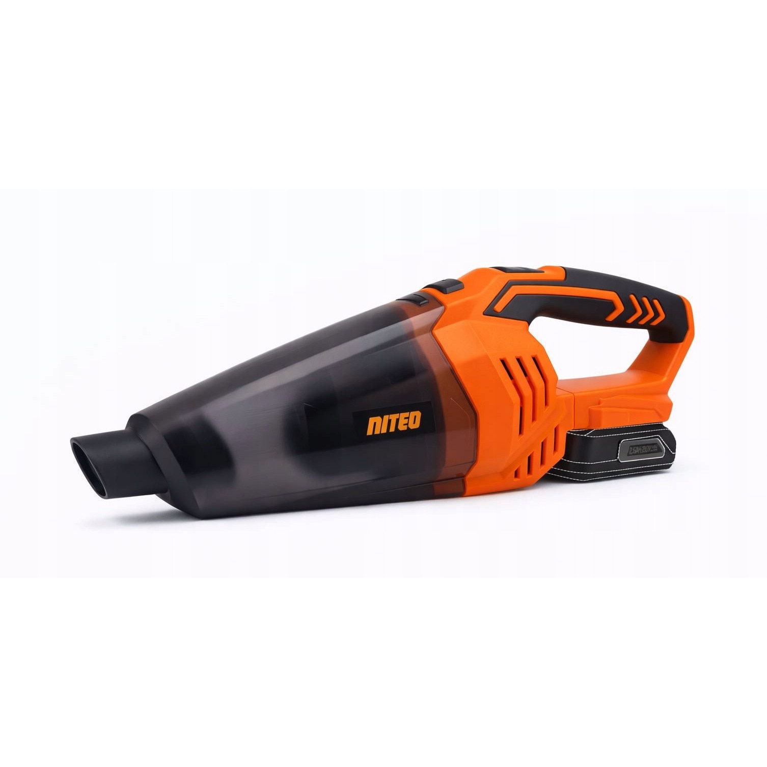 Aspirator manual NITEO 20 V MAX, recipient 640 ml, negru-portocaliu, set fără acumulator și încărcător