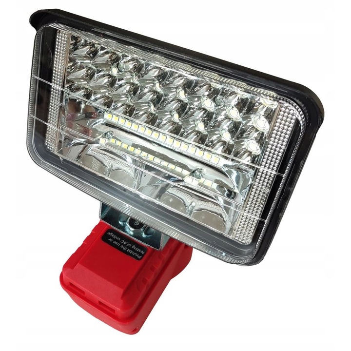 Lampa de lucru 18W 5400 lm, 10.8x10.8 cm, alb, set baterie Milwaukee 18V