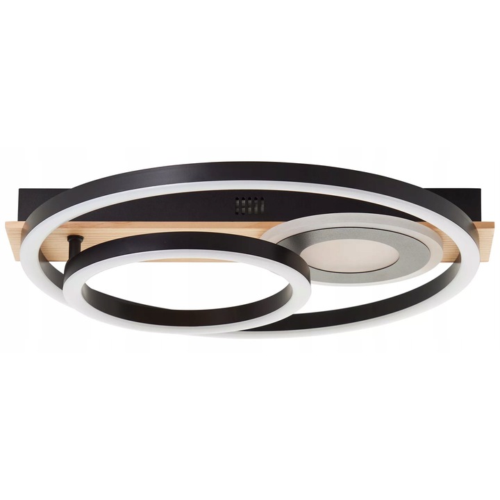 LED лампа за таван Trosa, 2600 lm, 39x8x37 см, топло бяла, дърво