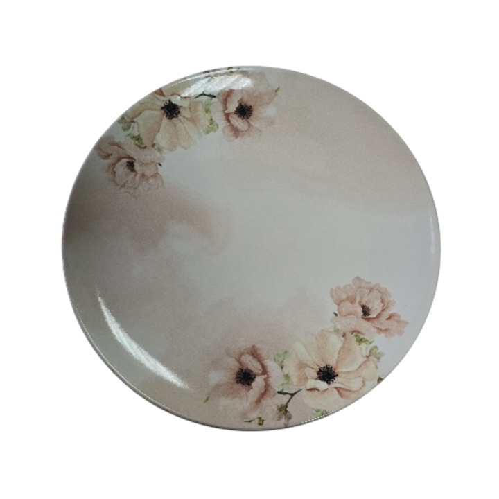 Desszertes tányér, 20 cm, Fiori Rosa, Cesiro, Többszínű