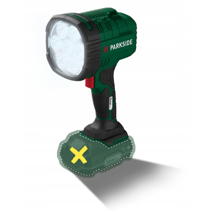 Lanterna mobila 7x LED 2500 lm, 20 V, 14x10,5x24,2 cm, cu 2 niveluri de luminozitate