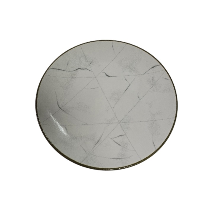 Desszert tányér, 20 cm, Aurea Márvány, díszített Elefántcsont